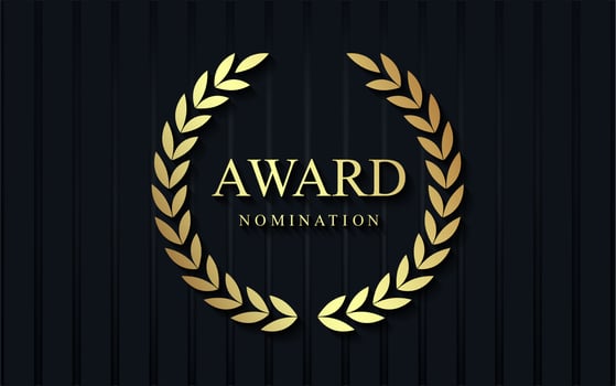 Award nomination luxury design vector