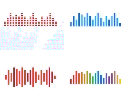 Sound wave icon set  vector