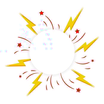 Circle frame with  explosin vector