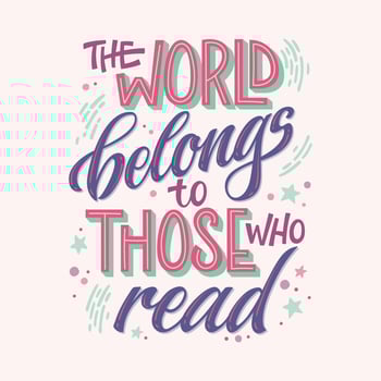 The world belongs to those who read quote vector