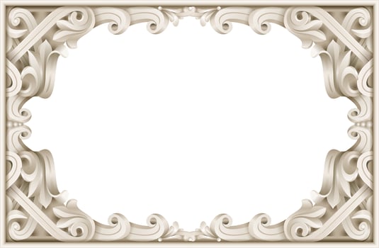 Vintage baroque frame vector