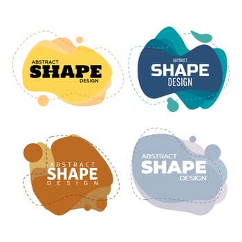 Colorful Abstract Shape Emblems vector