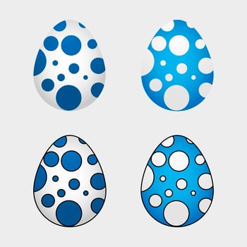 Easter eggs with patterns vector