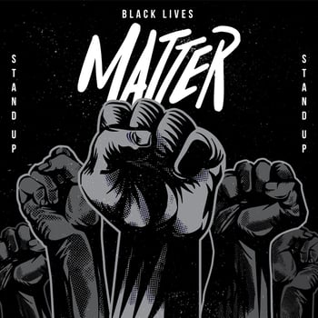 Black Lives Matter Raised Fist Poster vector