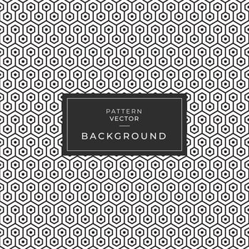 Hexagon grid pattern with lines and dots vector