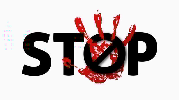 Stop harassment sign vector