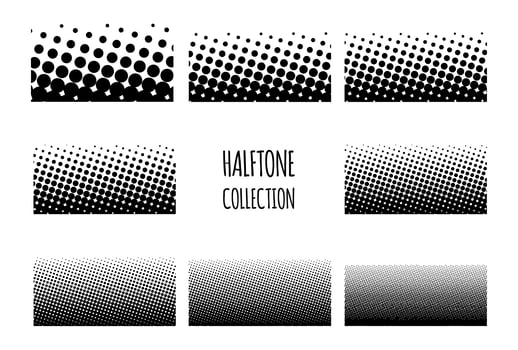 Gradient halftone pattern collection vector