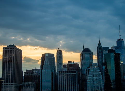 Buildings of city skyline photo
