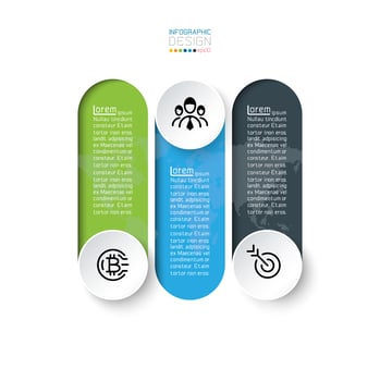 Strategy Business Processing Infographic 3 Options vector