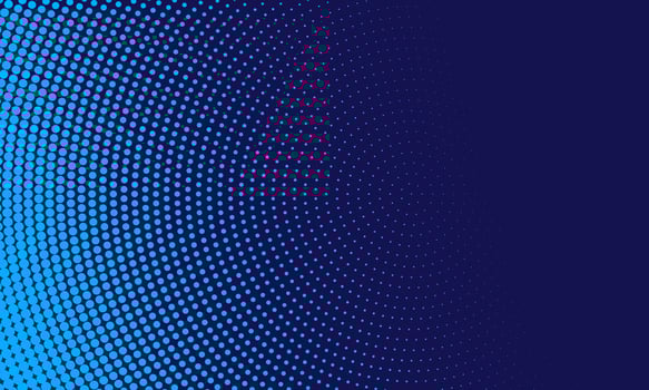 Abstract Light Blue Dots in Circle on Navy Background vector
