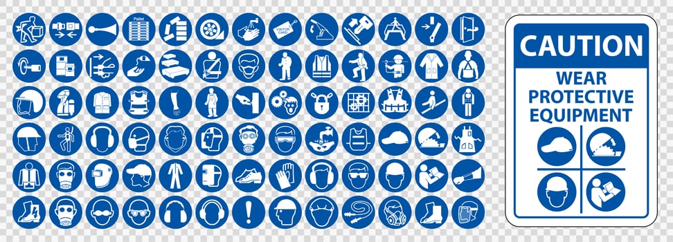PPE icon set. vector