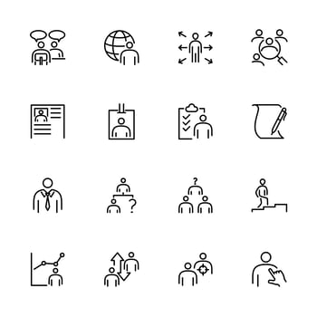 Employee recruitment process vector