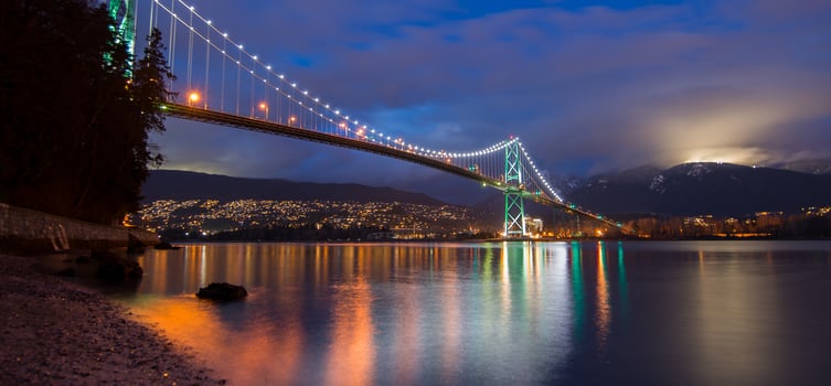 Golden Gate Bridge at night photo