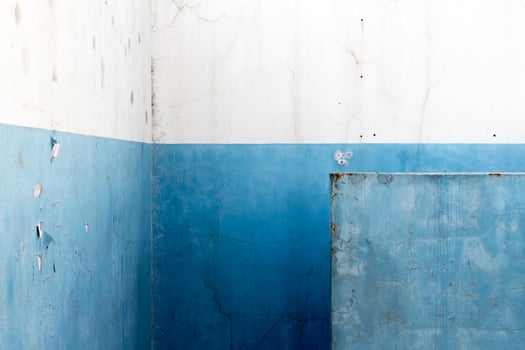 Blue concrete wall photo