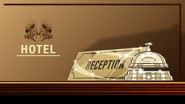 Hotel Sign Reception Service Bell vector