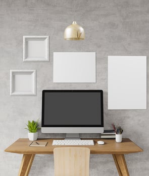 Small workspace station with modern design photo