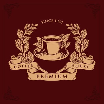 Logo Coffee Shop Premium Vector Badge Illustrations