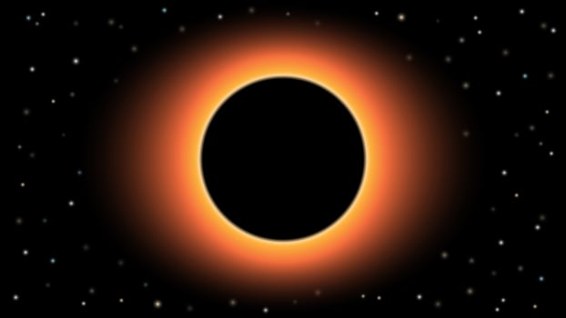 Black hole on black background vector