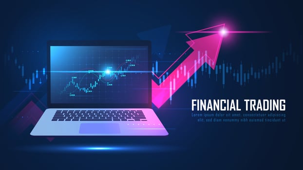 Stock market or forex online trading graph  vector