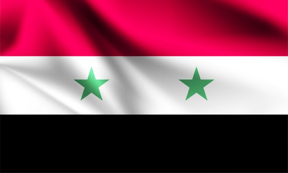Syria flag close up  vector