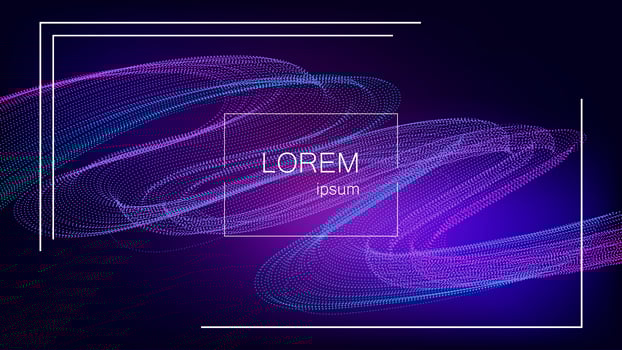 Circular wave dot background vector