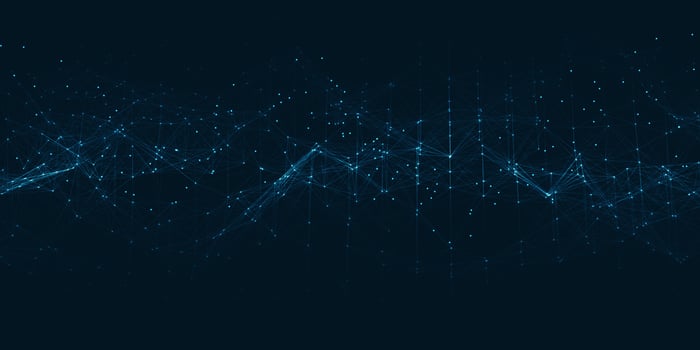 Connecting lines and dots vector