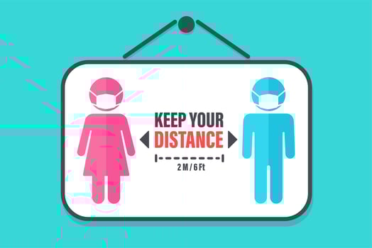 Keep your distance sign  vector