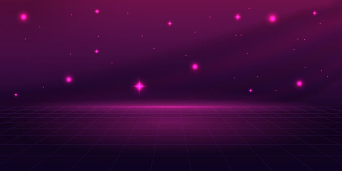 Retro sci-fi perspective grid vector