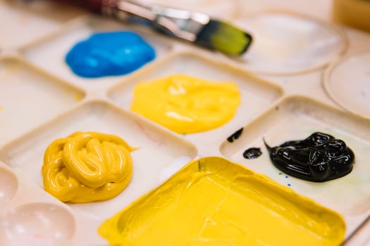 Close up photo of paint