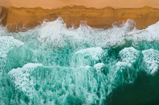 Sea waves crashing photo