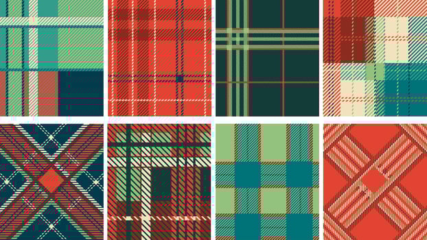 Lumberjack or tartan fabric seamless pattern vector