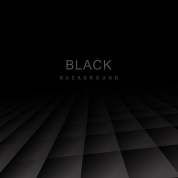 Black and grey perspective squares on black vector