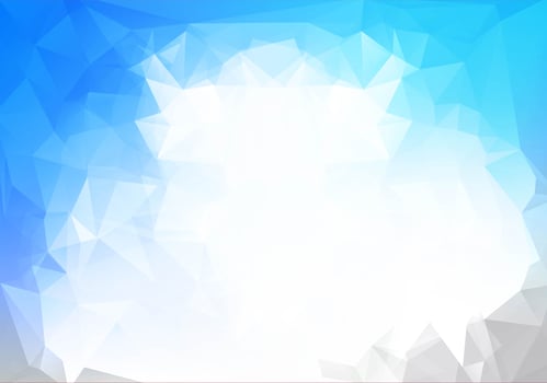 Blue white low poly triangle shapes vector