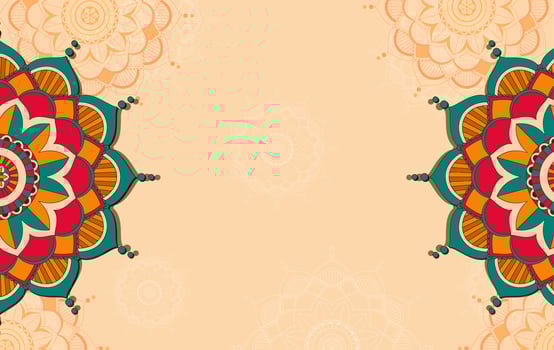Mandala pattern background template  vector