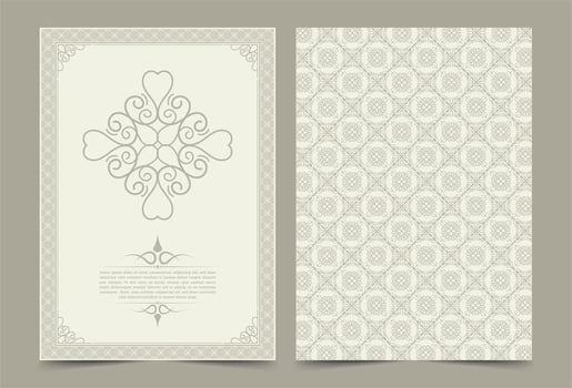 Antique gold greeting card  vector