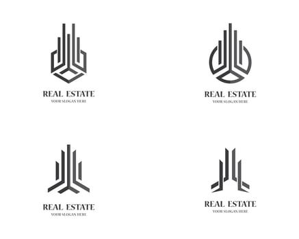 Real estate icon logo set  vector