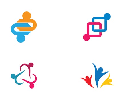 Community Icon Logo Set vector