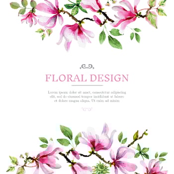 Tender Magnolia Template vector