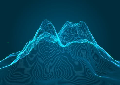 Mountain terrain wireframe vector