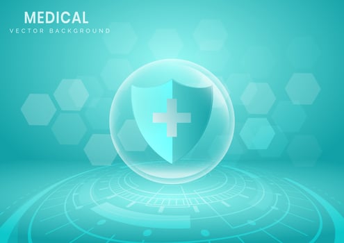 Medical protection shield  vector