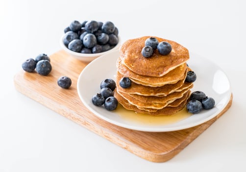Pancakes with blueberry photo