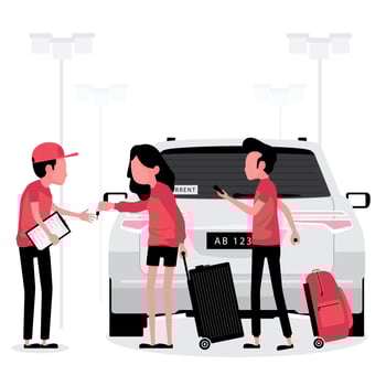 Car rental business vector