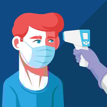 Checking body temperature concept vector