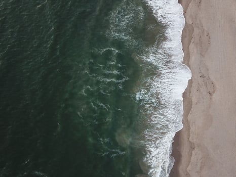 Aerial photography of seashore photo