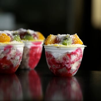 Colorful frozen fruit  photo