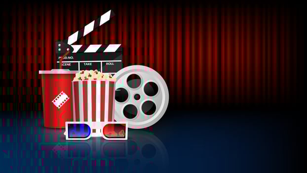 Cinema background concept vector