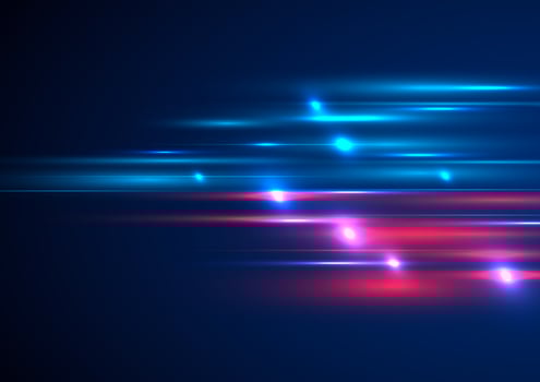 Abstract blue and red speed motion lighting effect vector