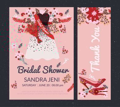 Bridal Shower Invitation Vol 2 Vector
