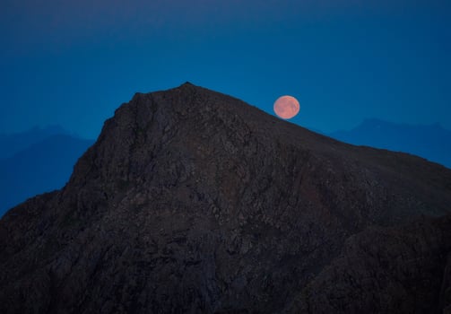Brown mountain during nighttime photo