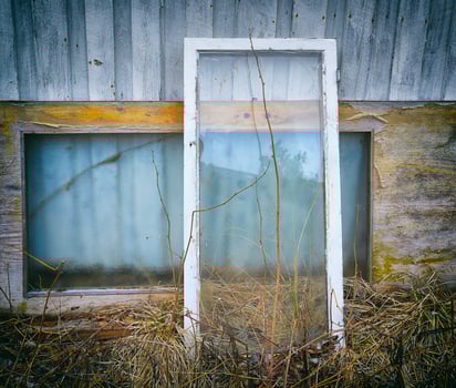 Old sash window  photo